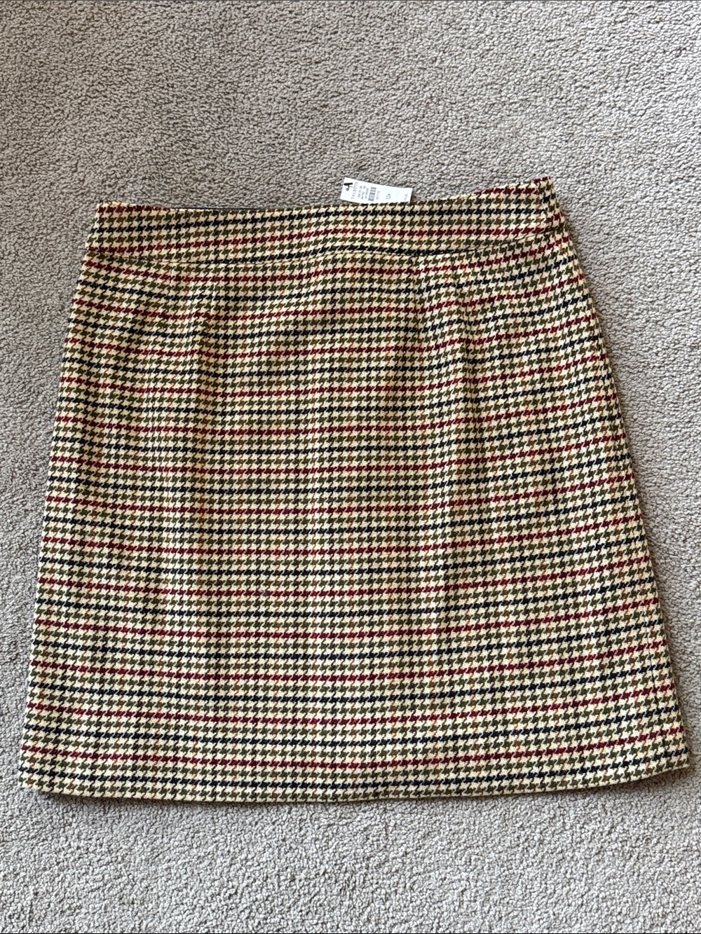 Talbots Multicolor Houndstooth Button-Front Mini Skirt! - Picture 9 of 11